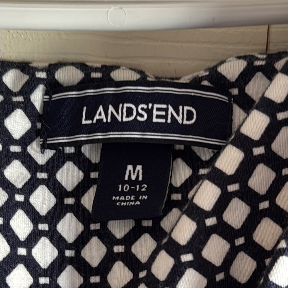 Lands end Sleeveless Dress - navy and White - Picture 2 of 5